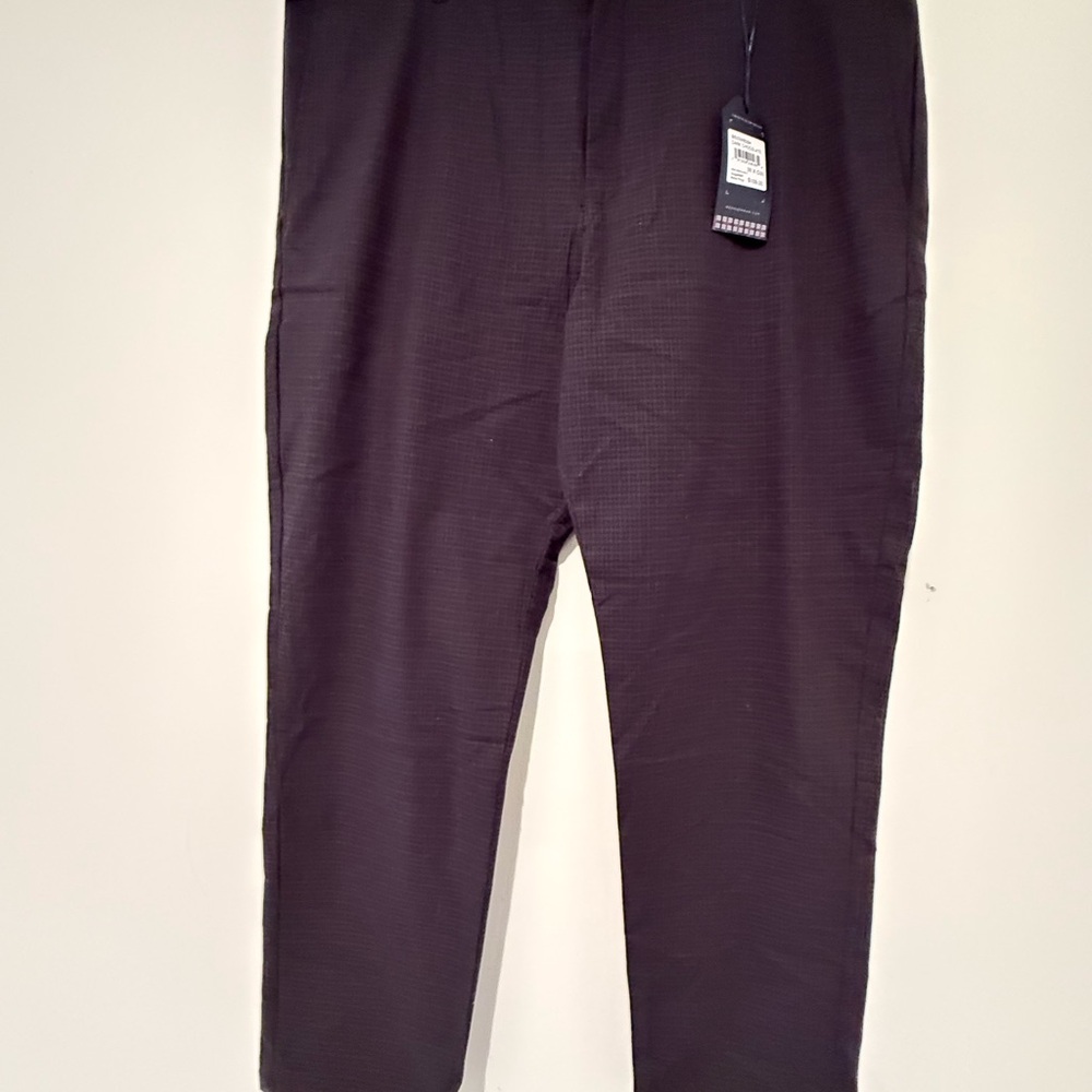 Ben Sherman Men's Stretch Pants Dark Chocolate Checks Slim Fit 38 x 30 Workwear